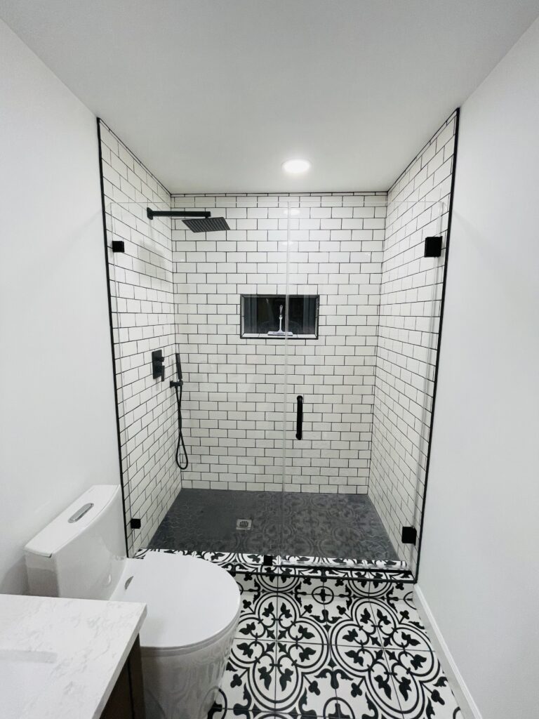 inline door frameless shower doors new jersey Delaware Pennsylvania