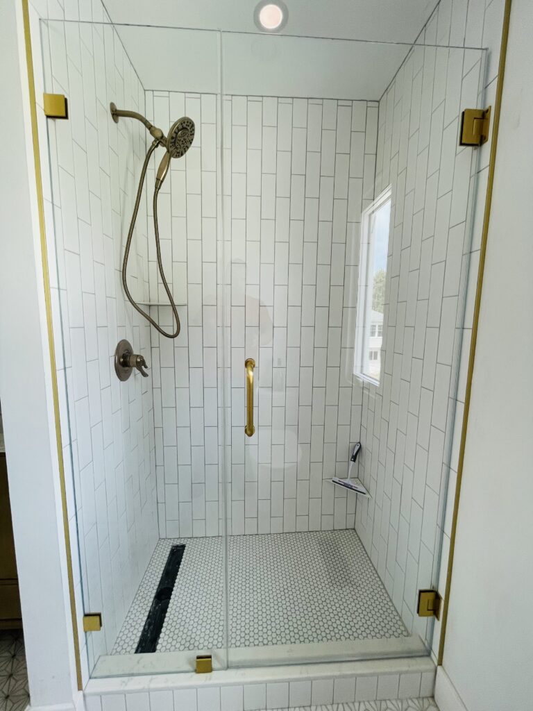 inline door frameless shower doors new jersey Delaware Pennsylvania