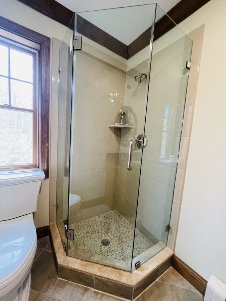 Neo-Angle (Corner Shower) door frameless shower doors new jersey Delaware Pennsylvania