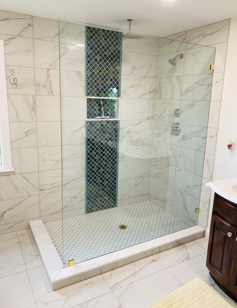 Fixed Panel / Splash Guard door frameless shower doors new jersey Delaware Pennsylvania