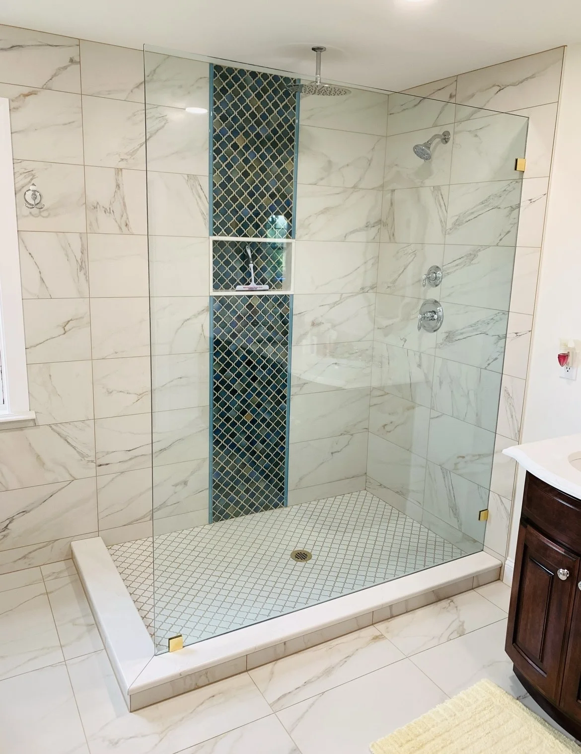 Fixed Panel / Splash Guard door frameless shower doors new jersey Delaware Pennsylvania